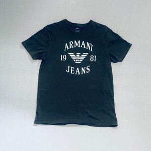 Men’s Armani Jeans Logo Crew T-Shirt (Dark gray) Size M